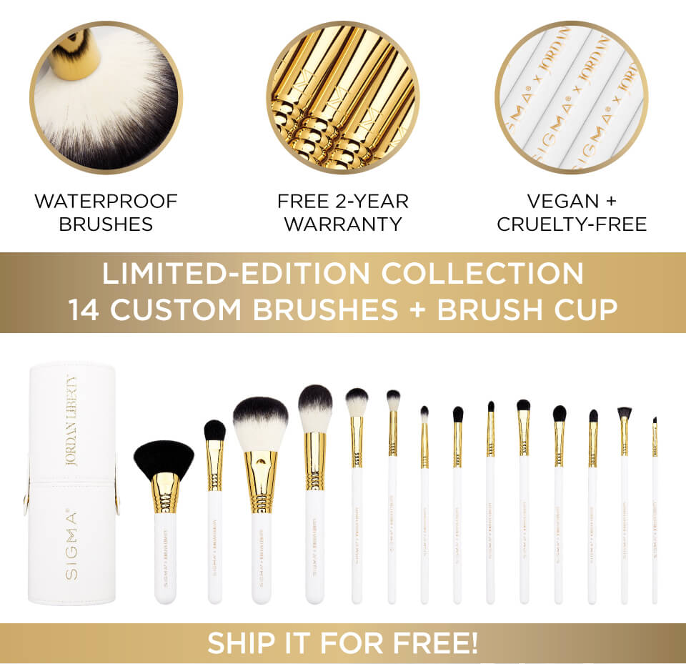 LIMITED-EDITION COLLECTION 14 CUSTOM BRUSHES + BRUSH CUP